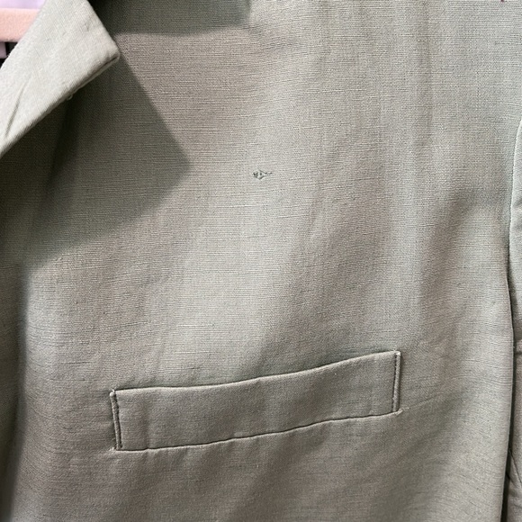 Maison d’ Amelie Paris Green Short Sleeve Blazer Size L - Picture 4 of 5